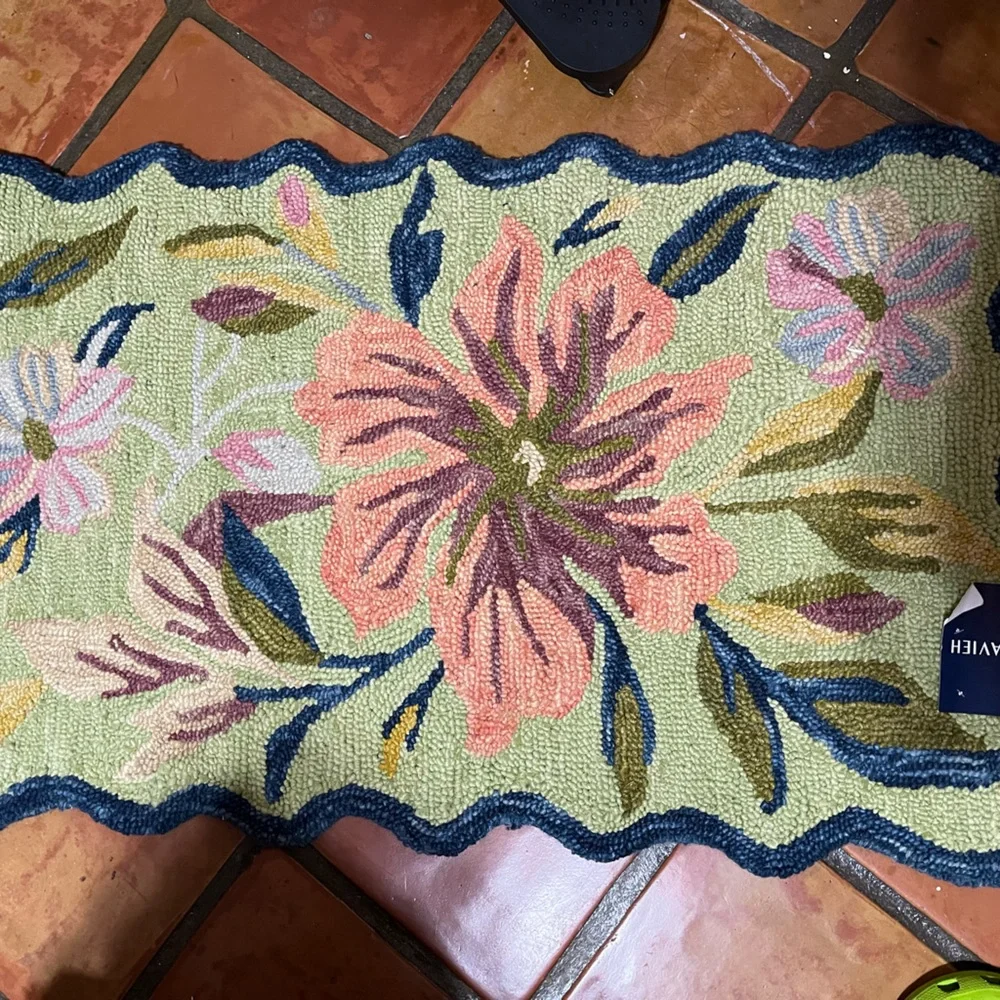 Safavieh Floral Door Mat - Green and Pink